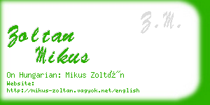 zoltan mikus business card